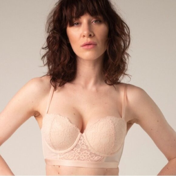 BLUSH 34D Convertible Longline Strapless Esprit Padded Underwire bra  NWT - Picture 1 of 11